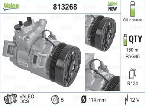 Original VALEO Kompressor Klimaanlage 813268 für Suzuki