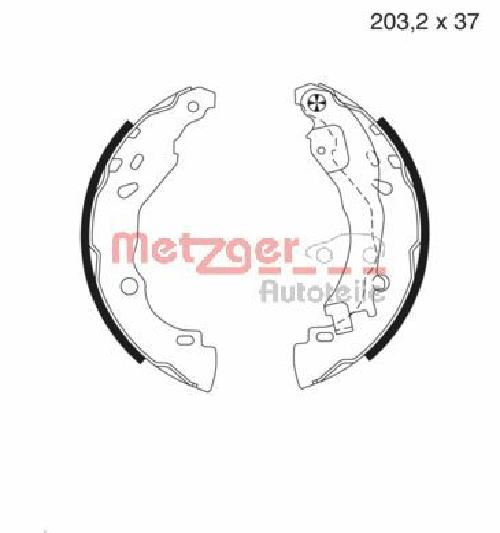 Original METZGER Bremsbackensatz MG 982 für Citroën Lancia Peugeot