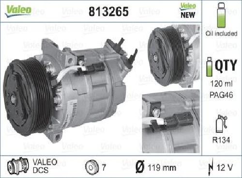 Original VALEO Kompressor Klimaanlage 813265 für Nissan Renault