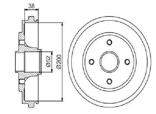 Original BOSCH Bremstrommel 0 986 477 229 für Opel