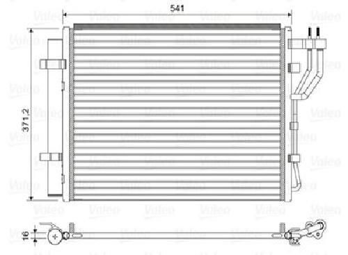 Original VALEO Kondensator Klimaanlage 822582 für Hyundai KIA