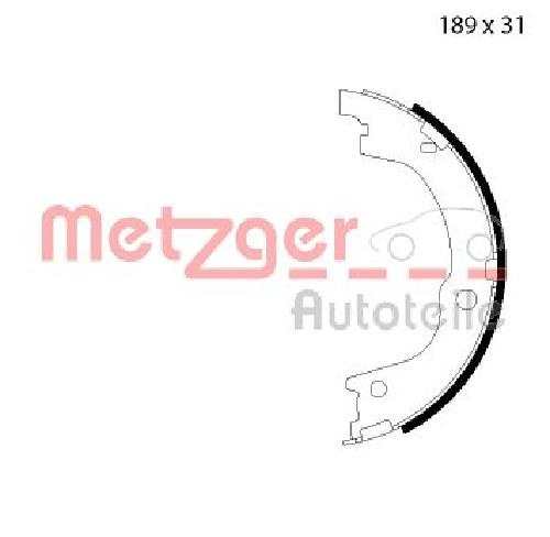 Original METZGER Bremsbackensatz Feststellbremse MG 127 für Hyundai