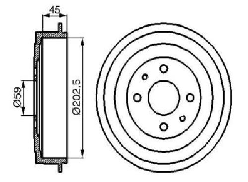 Original BOSCH Bremstrommel 0 986 477 109 für Alfa Romeo Fiat Lancia