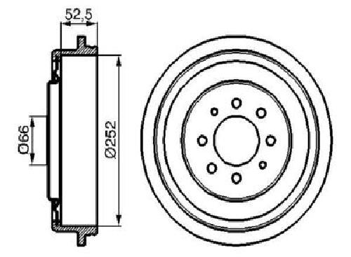 Original BOSCH Bremstrommel 0 986 477 067 für Renault