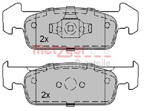 Original METZGER Bremsbelagsatz Scheibenbremse 1170791 für Dacia Renault