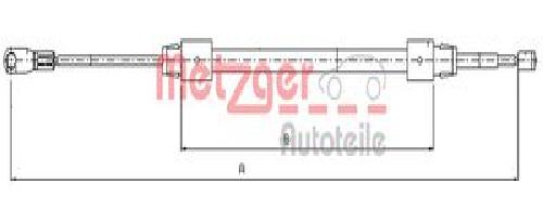 Original METZGER Seilzug Feststellbremse 10.9321 für Mercedes-Benz