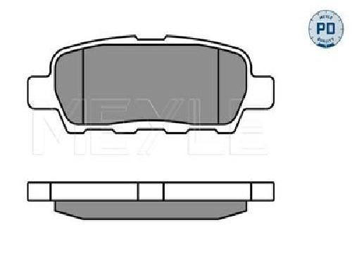 Original MEYLE Bremsbelagsatz Scheibenbremse 025 238 7114/PD für Infiniti