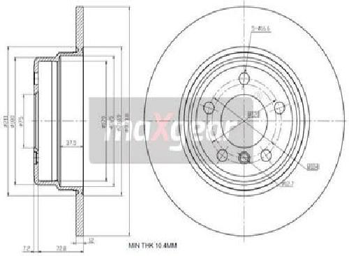 2x Original MAXGEAR Bremsscheibe 19-1204 für BMW