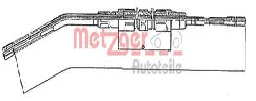 Original METZGER Seilzug Feststellbremse 10.425 für BMW