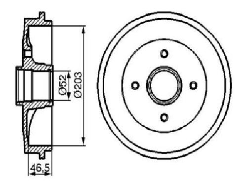 Original BOSCH Bremstrommel 0 986 477 124 für Citroën Peugeot