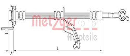 Original METZGER Bremsschlauch 4110823 für KIA