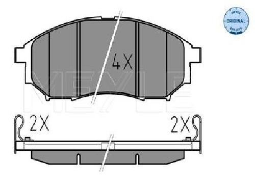 Original MEYLE Bremsbelagsatz Scheibenbremse 025 236 9816/W für Infiniti Nissan