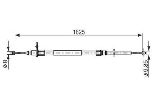 Original BOSCH Seilzug Feststellbremse 1 987 482 254 für Land Rover