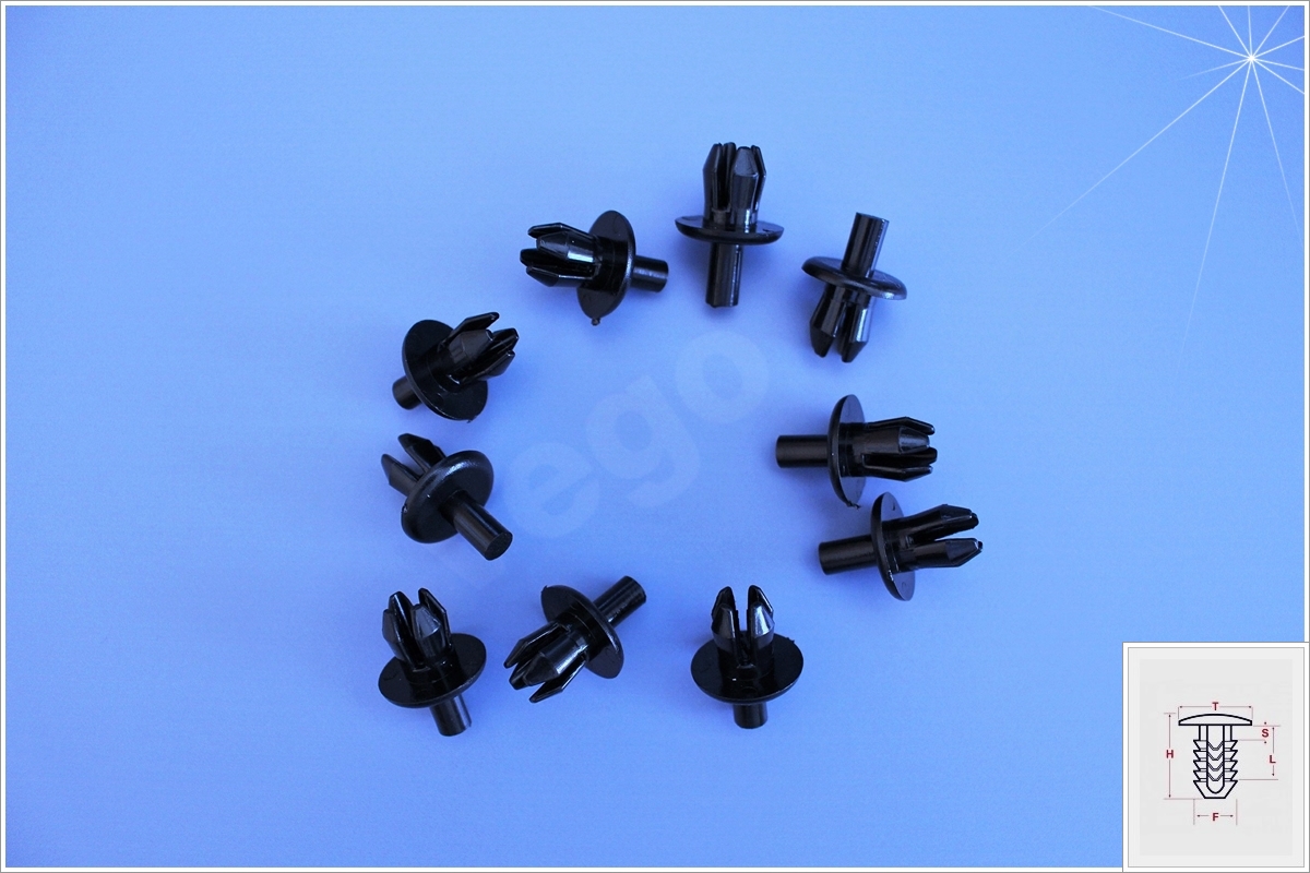20x Original spreizniete Fixation Clips Roue Opel Saab NEUF