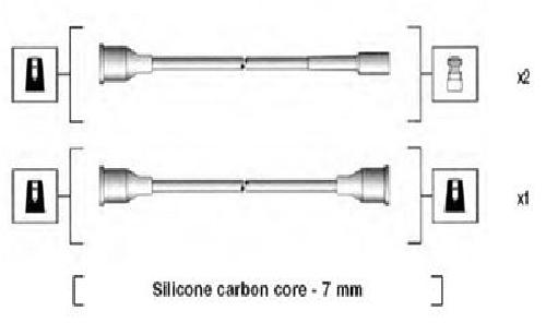 Original MAGNETI MARELLI Zündleitungssatz 941094040575 für Fiat